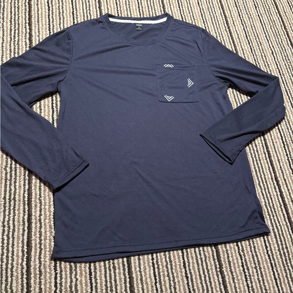 Men's Navy Long Sleeve Shirt